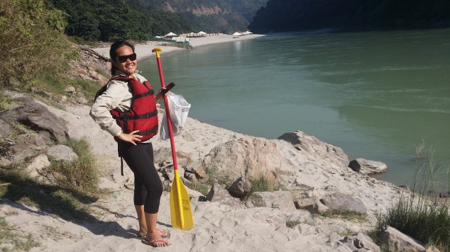 Ready for river rafting at the Ganges. Not exactly waterproof. But I had an amazing experience.